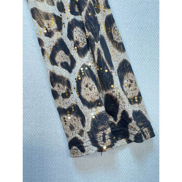 JBS Women's Ruched Top Stretch Size Large Multicolor Leopard Print Long Sleeve - Picture 7 of 11